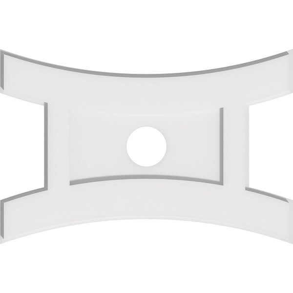 Ekena Millwork Haven Architectural Grade PVC Ceiling Medallion, 22"W x 14 5/8"H x 3"ID x 4 3/4"C x 1"P, One-Piece CMP22X14HN-03000 - main